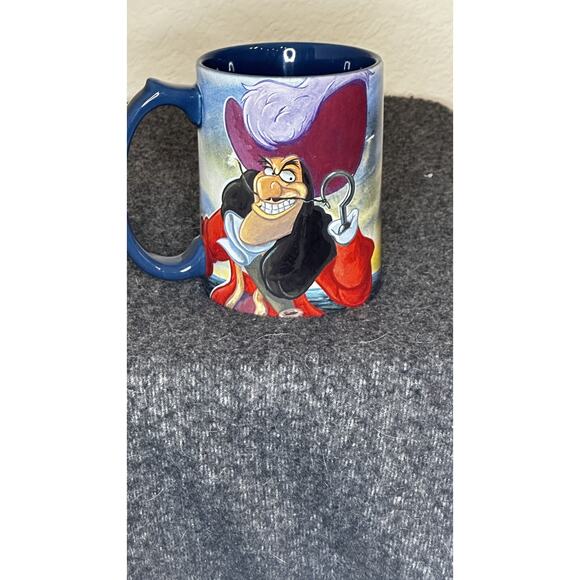 Disney Parks Peter Pan Captain Hook Villain and Mr. Smee Coffee Mug skull rock - Picture 1 of 6